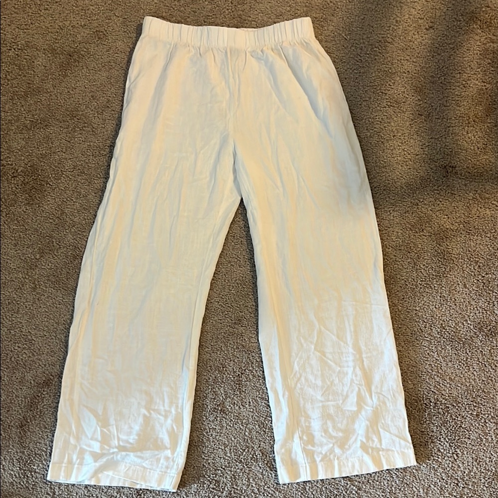 White Satin Pants